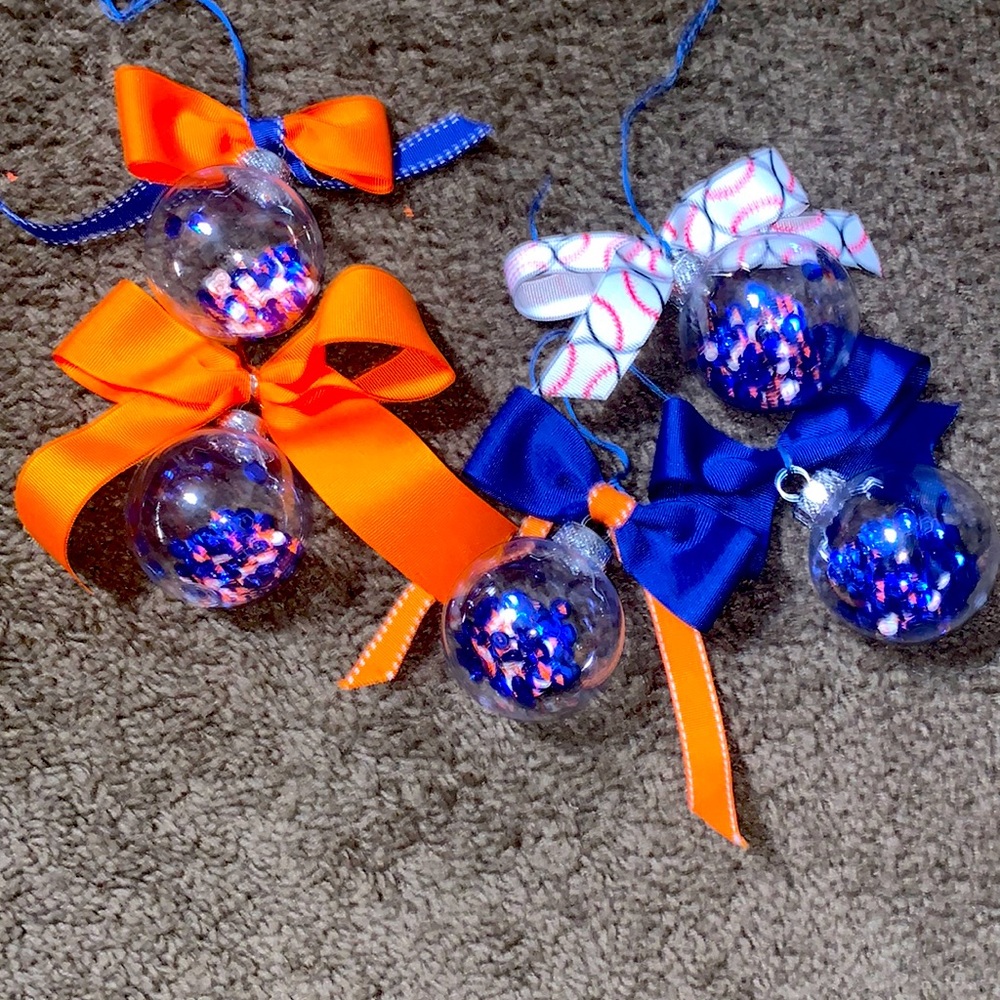 Christmas ornaments. Baseball themed